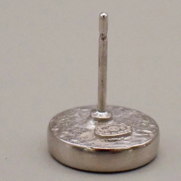 CHANEL CC Logo Rhinestone Stud Earrings F21B Silver France 36RL306 - Picture 8 of 10